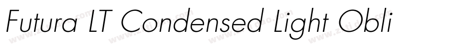 Futura LT Condensed Light Oblique字体转换